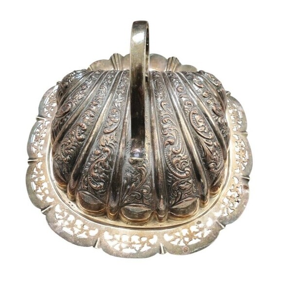 Antique Vintage William Adams England Footed Dome Butter Caviar Dish Scalloped - Picture 12 of 13